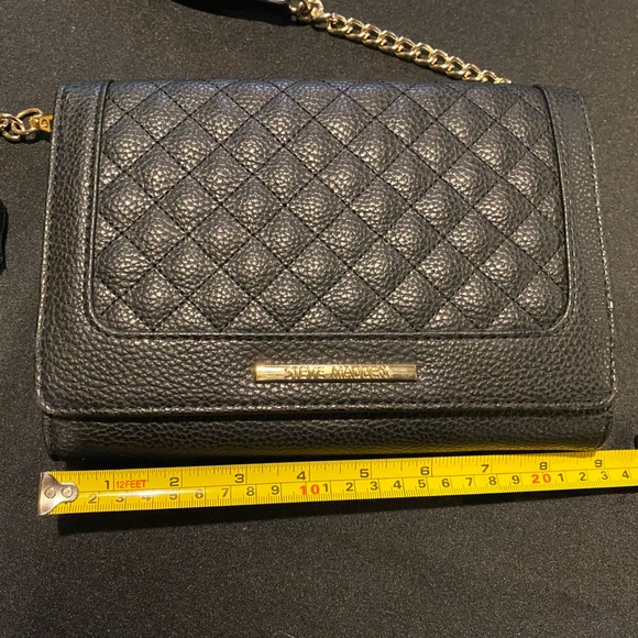 Steve Madden Black Cross Body with Gold Accents - Picture 6 of 6
